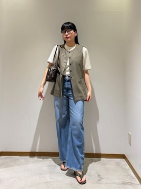 「upperhights（アッパーハイツ）のアイテム」を使った、川添（kawazoe）さん（レディース・158cm）の春コーディネート