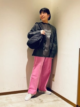 川添（kawazoe）さん（レディース・158cm）の冬コーディネート