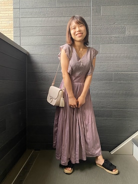 「くすみピンク」｜「アイテム（アクセサリー）」を使った、‎みんとさん（レディース・149cm）の秋コーディネート