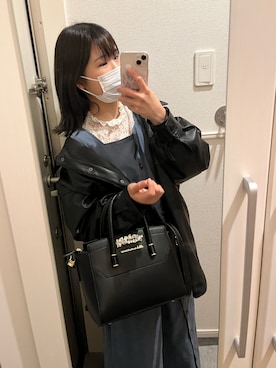 「ブルーグレー」｜「アイテム（その他アウター）」を使った、‎みんとさん（レディース・149cm）の秋コーディネート