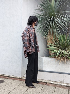 「FACETASM（ファセッタズム）のアイテム（トップス）」を使った、Azuma Yuhoさん（メンズ・178cm）の夏コーディネート