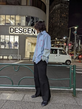 「amok（アモク）のアイテム」を使った、Azuma Yuhoさん（メンズ・178cm）の冬コーディネート