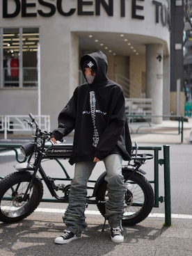 「SURGERY（サージェリー）のアイテム（トップス）」を使った、Azuma Yuhoさん（メンズ・178cm）の春コーディネート