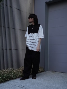 「TAKAHIROMIYASHITATheSoloIst.（タカヒロミヤシタザソロイスト）のアイテム（トップス）」を使った、Azuma Yuhoさん（メンズ・178cm）の春コーディネート