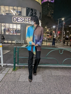 「LAD MUSICIAN（ラッドミュージシャン）のアイテム（パンツ）」を使った、Azuma Yuhoさん（メンズ・178cm）の秋コーディネート