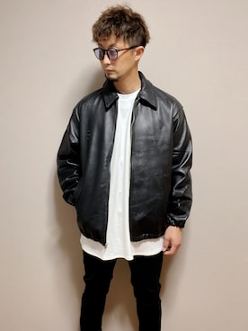 「ワコマリア」｜「アイテム（ジャケット/アウター）」を使った、H.Mさん（メンズ・177cm）の秋コーディネート