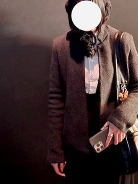 「COMME des GARCONS（コムデギャルソン）のアイテム（ジャケット/アウター）」を使った、cqtllさん（レディース・155cm）の秋コーディネート
