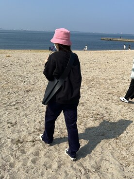 「LMCのアイテム（スウェット）」を使った、orioriorioさん（レディース・154cm）の春コーディネート