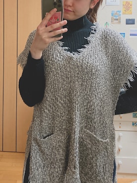 「MERCURYDUO（マーキュリーデュオ）のアイテム（ニット/セーター）」を使った、しーーーたさん（レディース・166cm）の春コーディネート