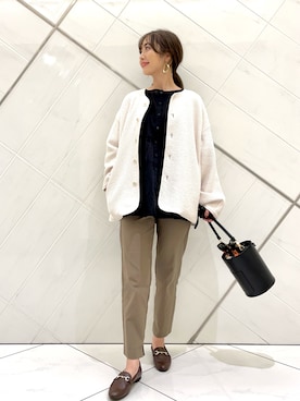 「URBAN RESEARCH DOORS」｜井上　裕美さん（レディース・158cm）の秋コーディネート