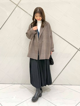 「アイテム（その他アウター、その他）」を使った、井上　裕美さん（レディース・158cm）の秋コーディネート