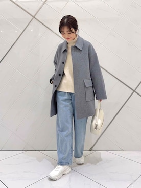 「URBAN RESEARCH DOORS（アーバンリサーチドアーズ）のタートルネックニット（ニット/セーター）」を使った、井上　裕美さん（レディース・158cm）の冬コーディネート