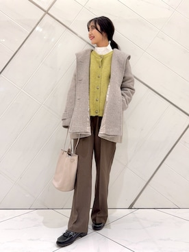 「アイテム（その他アウター）」を使った、井上　裕美さん（レディース・158cm）の秋コーディネート