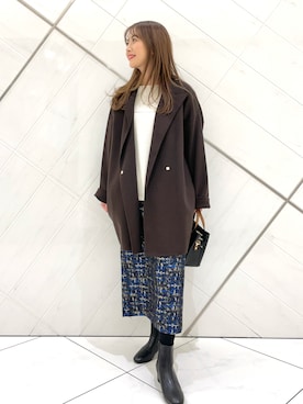 ウールミドルガウンコートを使った人気ファッションコーディネート - WEAR