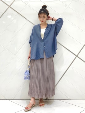 井上　裕美さん（レディース・158cm）の夏コーディネート