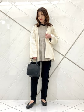 井上　裕美さん（レディース・158cm）の冬コーディネート