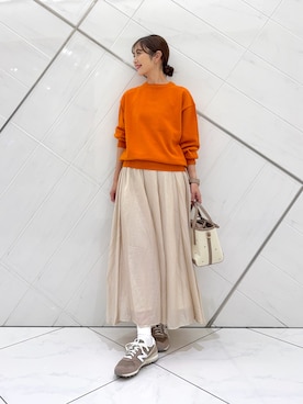 「RODE SKO（ロデスコ）のアイテム」を使った、井上　裕美さん（レディース・158cm）の秋コーディネート