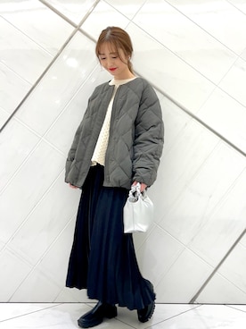 「URBAN RESEARCH（アーバンリサーチ）のアイテム（ダウンジャケット/コート）」を使った、イノウエ ユミさん（レディース・158cm）の冬コーディネート