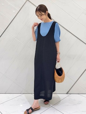 「骨格ウェーブ型」｜イノウエ ユミさん（レディース・158cm）の夏コーディネート