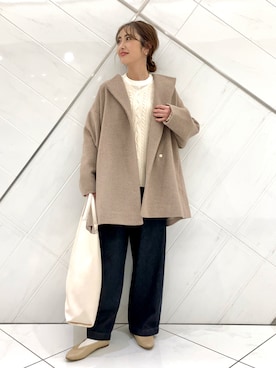 井上 裕美さん(レディース・158cm)の冬コーディネート