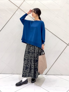 「HARUTA（ハルタ）の『別注』HARUTA×DOORS　キルトローファー（ローファー）」を使った、井上　裕美さん（レディース・158cm）の秋コーディネート