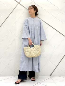 「フレアデニム」｜井上　裕美さん（レディース・158cm）の夏コーディネート