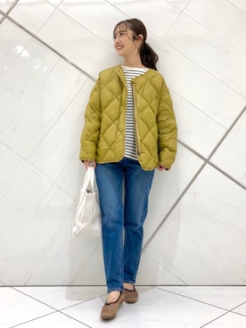 「運動会」｜「アイテム（ジャケット/アウター）」を使った、イノウエ ユミさん（レディース・158cm）の秋コーディネート
