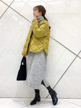 「ニット/セーター」｜井上　裕美さん（レディース・158cm）の冬コーディネート