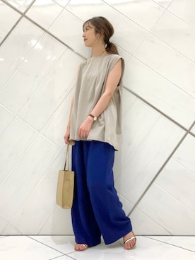 井上　裕美さん（レディース・158cm）の夏コーディネート