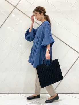 井上　裕美さん（レディース・158cm）の夏コーディネート