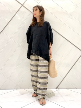 井上　裕美さん（レディース・158cm）の夏コーディネート