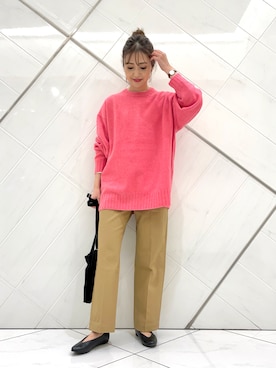 「アーバンリサーチドアーズ」｜「アイテム（チェスターコート）」を使った、井上　裕美さん（レディース・158cm）の冬コーディネート