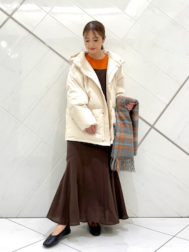 井上　裕美さん（レディース・158cm）の冬コーディネート