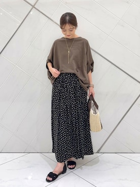 「URBAN RESEARCH DOORS（アーバンリサーチドアーズ）のアイテム（サンダル）」を使った、井上　裕美さん（レディース・158cm）の夏コーディネート