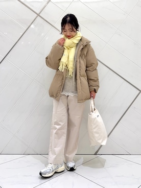 「SMELLY（スメリー）のアイテム」を使った、井上　裕美さん（レディース・158cm）の冬コーディネート