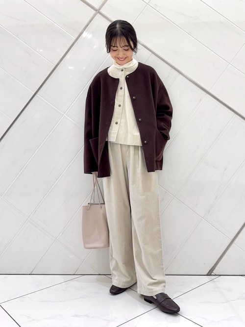 ウールリバーノーカーラミドルコート（その他アウター）｜URBAN