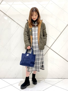 「patagonia」｜「アイテム（ワンピース/ドレス）」を使った、イノウエ ユミさん（レディース・158cm）の秋コーディネート