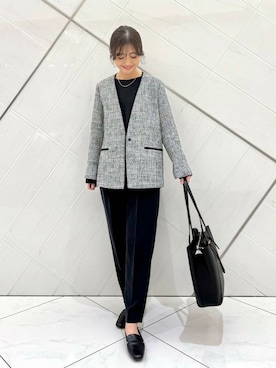 「doors」｜「アイテム（セットアップ）」を使った、井上　裕美さん（レディース・158cm）の冬コーディネート
