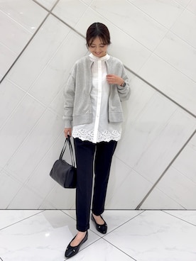 「RODE SKO（ロデスコ）のアイテム」を使った、井上　裕美さん（レディース・158cm）の秋コーディネート