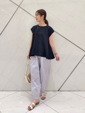 「MARCO BIANCHINI（マルコビアンチーニ）のアイテム」を使った、イノウエ ユミさん（レディース・158cm）の夏コーディネート