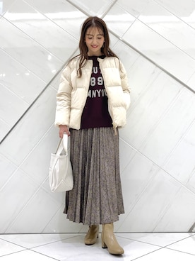 井上　裕美さん（レディース・158cm）の冬コーディネート