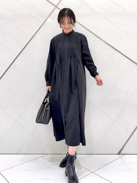 「URBAN RESEARCH DOORS（アーバンリサーチドアーズ）のアイテム（テーラードジャケット）」を使った、井上　裕美さん（レディース・158cm）の冬コーディネート