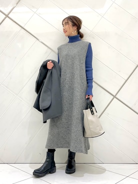 井上　裕美さん（レディース・158cm）の冬コーディネート