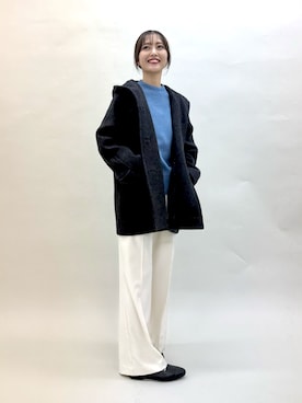 「アイテム（その他アウター）」を使った、井上　裕美さん（レディース・158cm）の秋コーディネート