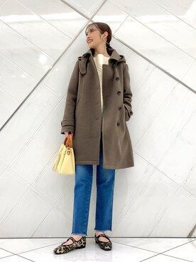 「Wrangler」｜「アイテム（その他アウター）」を使った、イノウエ ユミさん（レディース・158cm）の冬コーディネート