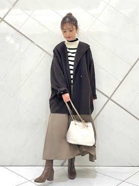 井上　裕美さん（レディース・158cm）の冬コーディネート