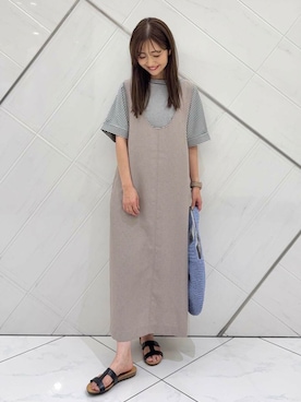 「骨格ウェーブ型」｜イノウエ ユミさん（レディース・158cm）の夏コーディネート