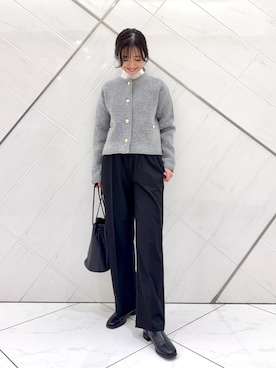 「アイテム（シャツ/ブラウス）」を使った、井上　裕美さん（レディース・158cm）の秋コーディネート