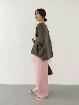 「骨格ウェーブ型」｜イノウエ ユミさん（レディース・158cm）の夏コーディネート