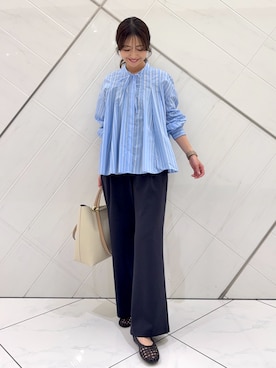 「RODE SKO（ロデスコ）のアイテム（バッグ）」を使った、井上　裕美さん（レディース・158cm）の春コーディネート